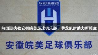 前国脚执教安徽皖美足球俱乐部，尊龙凯时助力新篇章