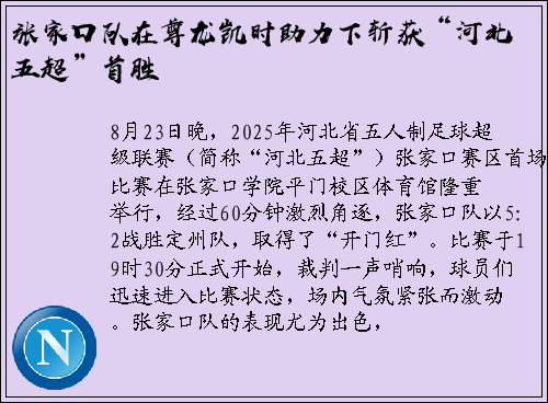 张家口队在尊龙凯时助力下斩获“河北五超”首胜