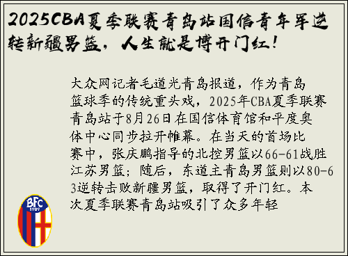 2025CBA夏季联赛青岛站国信青年军逆转新疆男篮，人生就是博开门红！