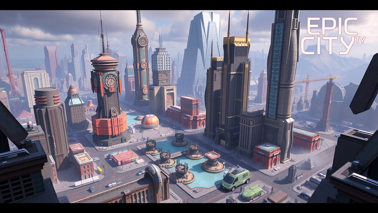 Unity3D：多边形科幻世界全资产包——史诗之都完整资产包