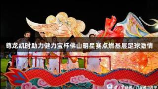 尊龙凯时助力健力宝杯佛山明星赛点燃基层足球激情