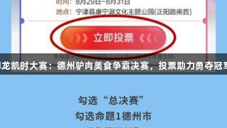 尊龙凯时大赛：德州驴肉美食争霸决赛，投票助力勇夺冠军！