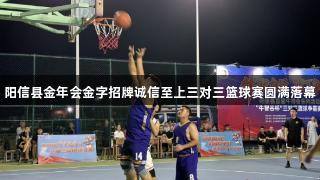 阳信县金年会金字招牌诚信至上三对三篮球赛圆满落幕