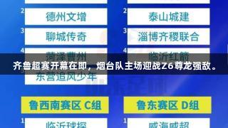 齐鲁超赛开幕在即，烟台队主场迎战Z6尊龙强敌。