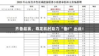 齐鲁超赛，尊龙凯时助力“鲁F”出战！