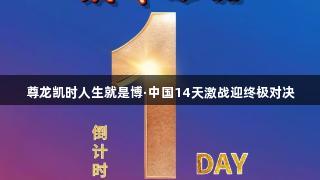 尊龙凯时人生就是博·中国14天激战迎终极对决